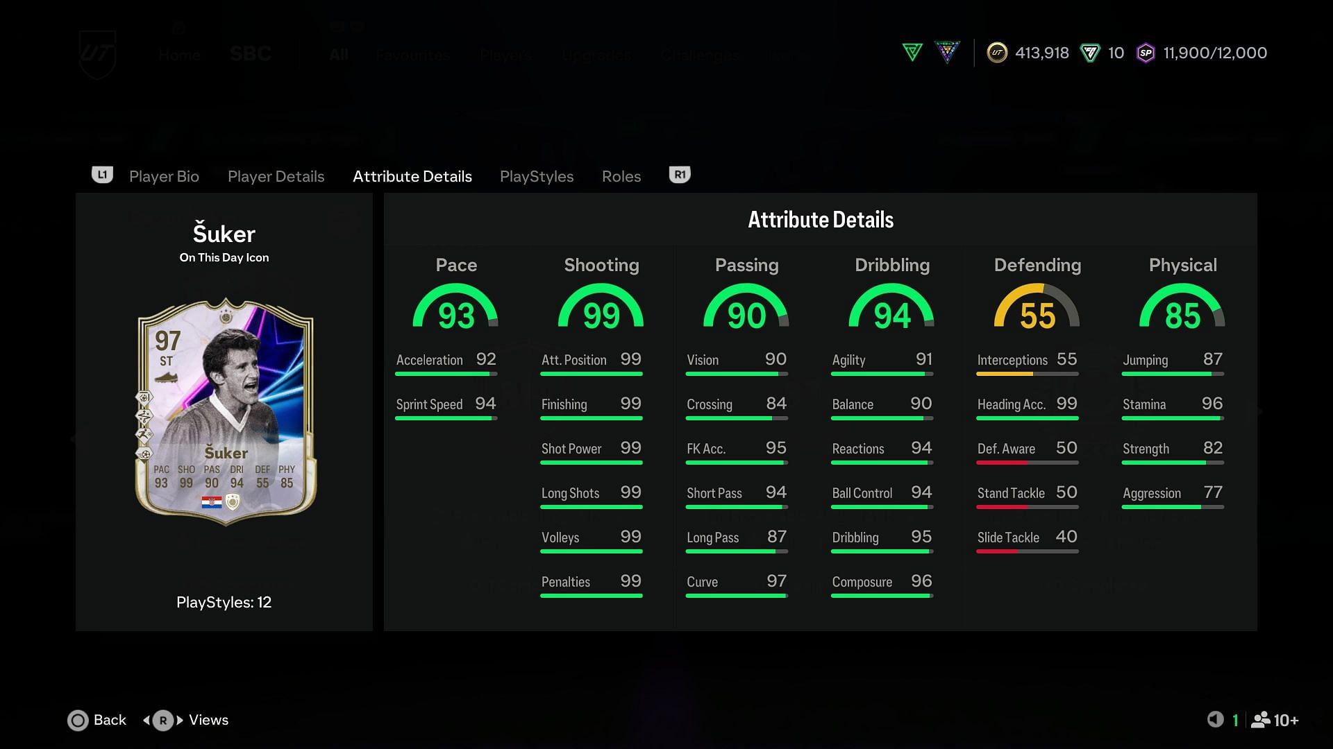 The stats (Image via EA Sports)